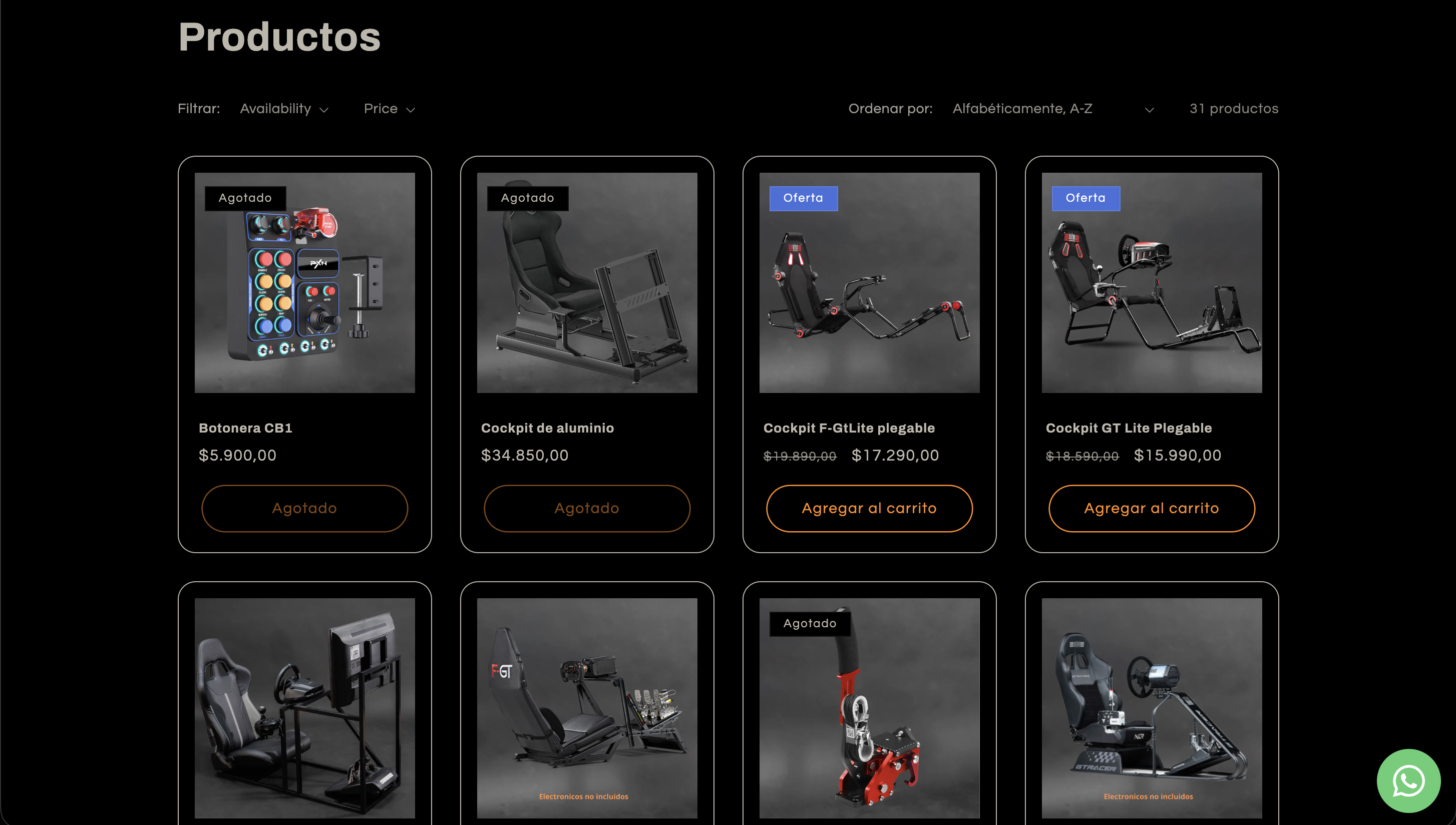 Sitio web antiguo antes del rediseño